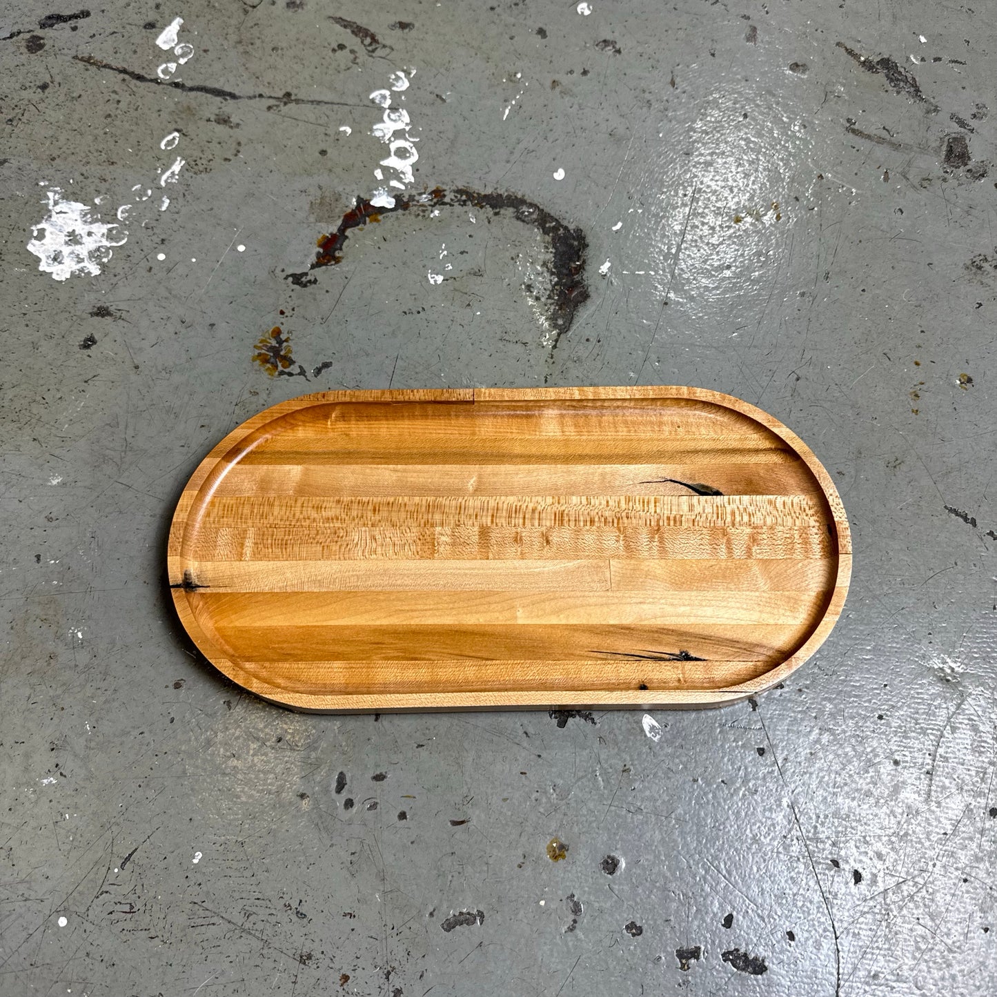 HANDMADE ONE OF ONE WOODEN TRAY OVAL SHAPE