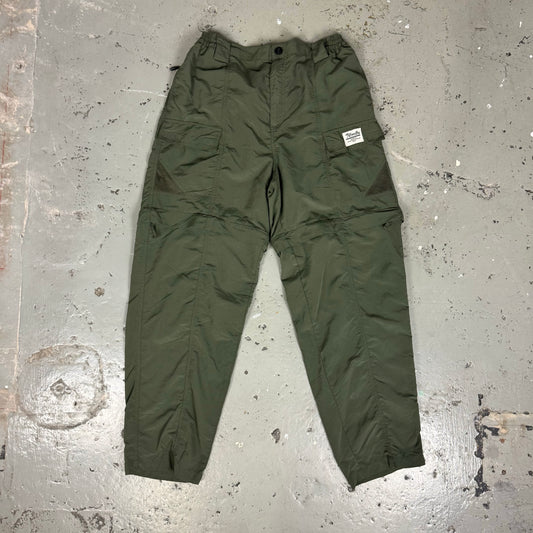GREEN PARACHUTE PANTS, UNZIP - L